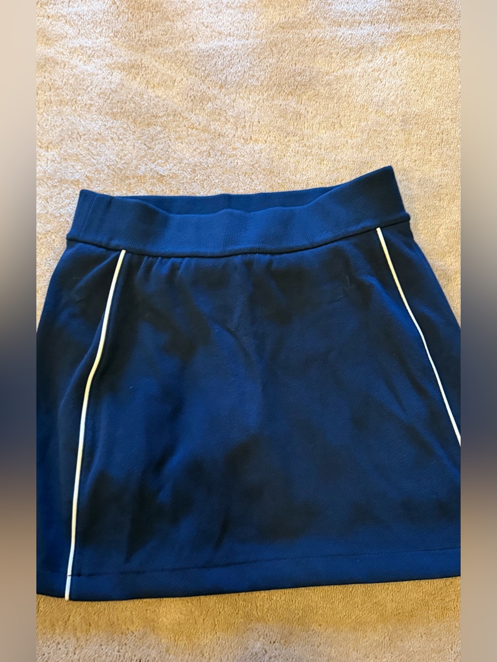 SPANX Navy Skort with White Piping